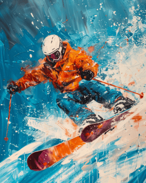 Extreme Skier Art Print