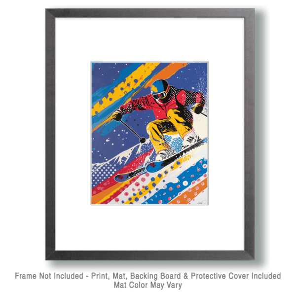 Pop Art Skier - Mowbi's Ski & Snowboard Collection