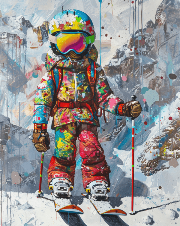 Rad Neo-Pop Skier - Mowbi's Ski & Snowboard Collection