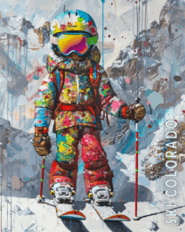 Colorado Rad Neo-Pop Skier - Mowbi's Ski & Snowboard Collection