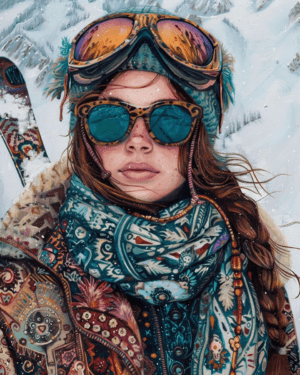 BOHO Chic Skier - Mowbi's Ski & Snowboard Collection