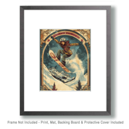 High Flyin' Snowboarder Art