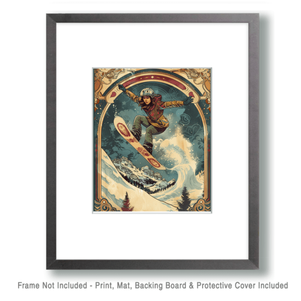 High Flyin' Snowboarder Art