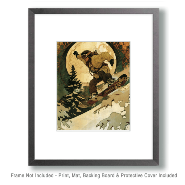 Vintage Snowboarder Art