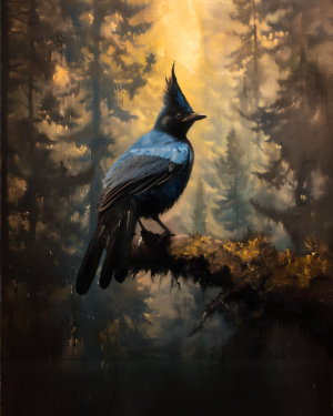 Stellar Jay - Mowbi's Wildlife Art Print Collection