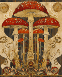 Way Out There Man Mushroom Art Print