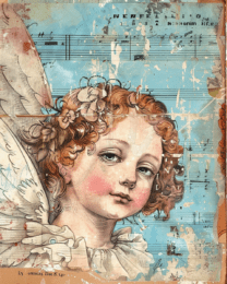 Victorian Angel Mixed Media Art Print