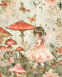 Vintage Fairy Mixed Media Art Print