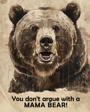 You Don't Argue With a Mama Bear - Grizzly Bear Art Print