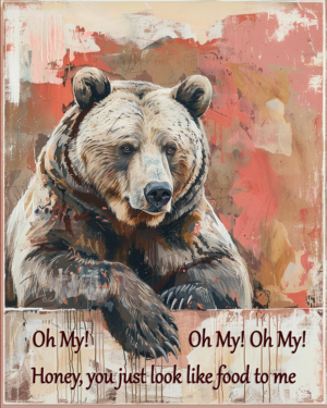 Honey, You Look Like Food to Me - Grizzly Bear Art Print