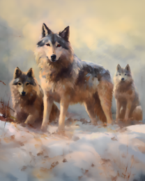 Wolf Pack - Mowbi's Wildlife Art Prints