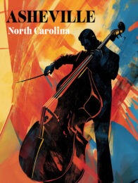 Abstract Cello Music Poster Asheville 8x10 Art Print copy