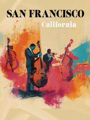 Abstract Jazz Players San Francisco 8x10 Art Print copy