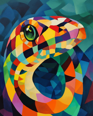 Abstract Snake - Abstract Artwork - Wall Art Print