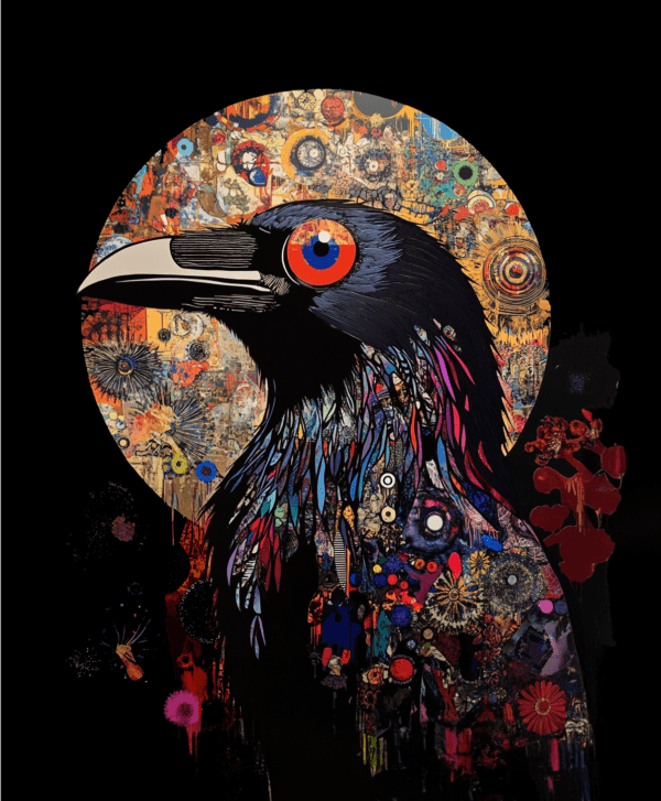 Abstract Raven - Abstract Artwork - Nature Wildlife Wall Art Print