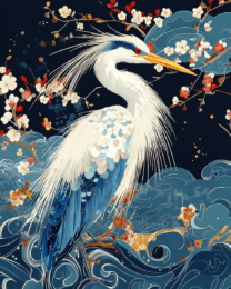 Abstract Blue Heron #2 - Abstract Artwork - Nature Wildlife Wall Art Print