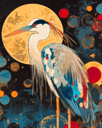 Abstract Blue Heron #4 - Abstract Artwork - Nature Wildlife Wall Art Print