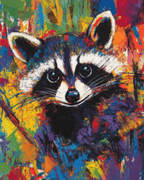 Abstract Raccoon #1 - Abstract Artwork - Nature Wildlife Wall Art Print