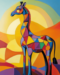 Abstract Giraffe #1 - Abstract Artwork - Nature Wildlife Wall Art Print