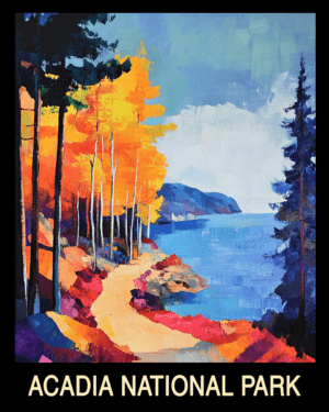 Fall Day - Acadia Maine Souvenir Home Decor Wall Art Prints