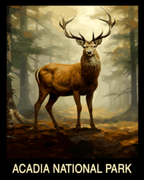 Buck Deer - Acadia Maine Souvenir Home Decor Wall Art Prints