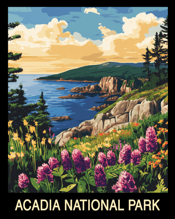 Lupines - Acadia Maine Souvenir Home Decor Wall Art Prints