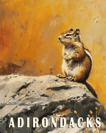 Chipmunk - Adirondack State Park Souvenir Home Decor Wall Art Prints