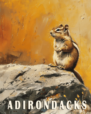 Chipmunk - Adirondack State Park Souvenir Home Decor Wall Art Prints