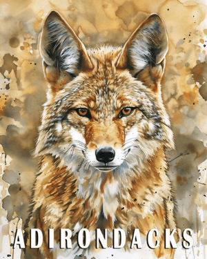 Coyote - Adirondack State Park Souvenir Home Decor Wall Art Prints