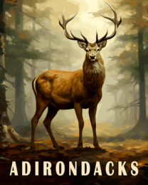 Buck Deer - Adirondack State Park Souvenir Home Decor Wall Art Prints