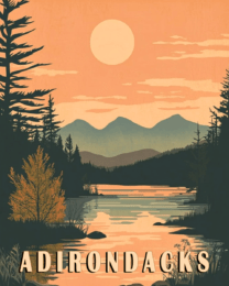 Saranac Lake Afternoon - Adirondack State Park Home Decor Wall Art Prints