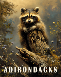 Raccoon -Kit Adirondack State Park Souvenir Home Decor Wall Art Prints