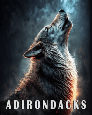 Howling Wolf - Adirondack State Park Souvenir Home Decor Wall Art Prints