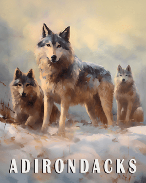 Wolf Pack - Adirondack State Park Souvenir Home Decor Wall Art Prints