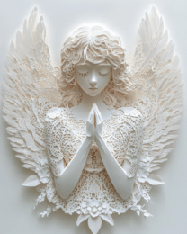 Lacey Angel in Prayer - Angels and Church Wall Art Prints