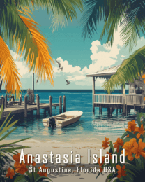 Namedop - Anastasia Island Florida - Wall Art Print - Mowbi Ocean Theme