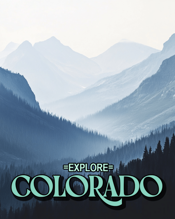 Misty Mountains - Colorado Souvenir Home Decor Wall Art Prints