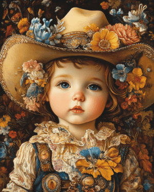 A Real Doll Little Cowgirl - Western Wall Art Print