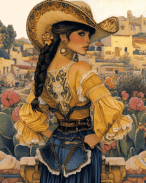 Southwest Cowgirl - Western Wall Art Print