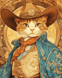 Cowboy Cat - Western Wall Art Print