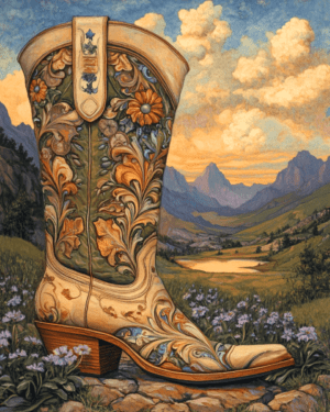 Southwest Cowgirl Boots - Western Wall Art Print