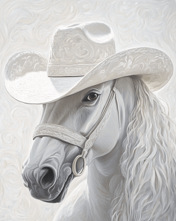 White Horse - Western Decor Wall Art Print