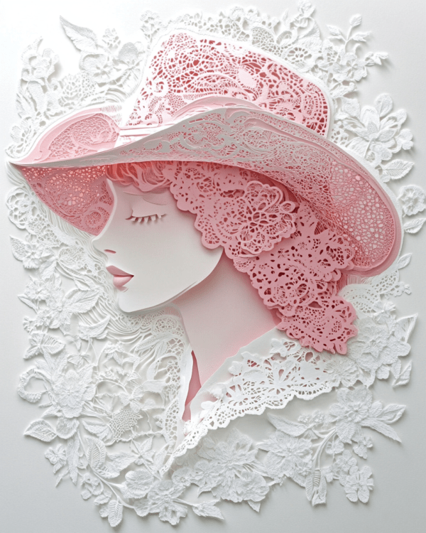 Lacey Cowgirl in Pink Hat - Western Decor Wall Art Print