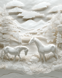 Lacey Horses - Western Decor Wall Art Print