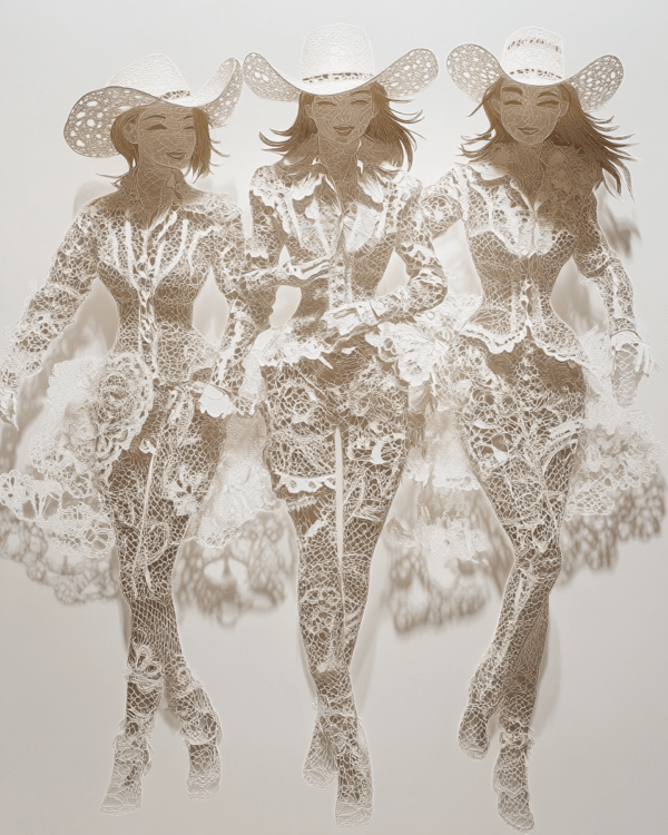 Three Lacey Cowgirls