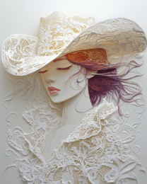 Lacey Cowgirl - Western Decor Wall Art Print