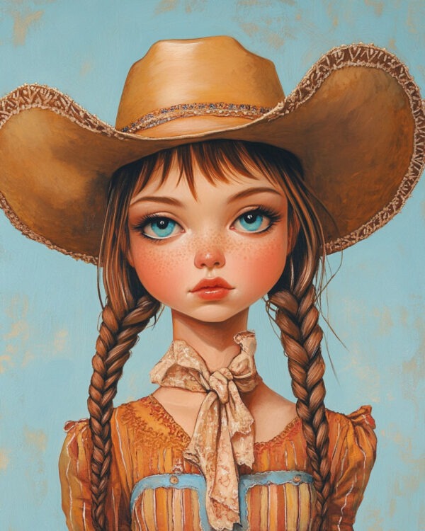 Cowgirl #1 - Cowgirl Western Decor Wall Art Print