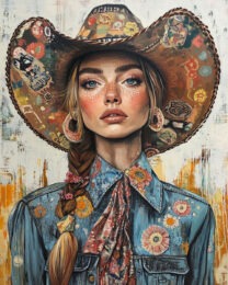 Cowgirl #8 - Cowgirl Western Decor Wall Art Print