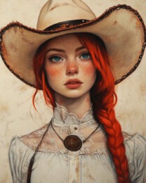 Cowgirl #10 - Cowgirl Western Decor Wall Art Print