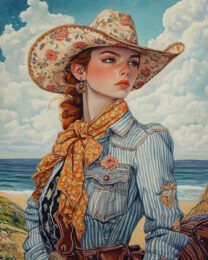 Coastal Cowgirl #6 - Western Decor Wall Art Print